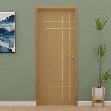 Imagem de Porta Frisada C/Batente 14 cm Completa De 214x67 até 214x87 (77 x 214 x 14)