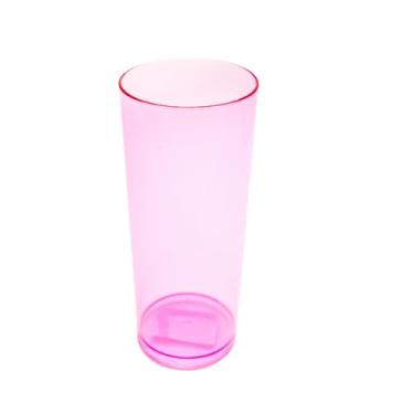 Imagem de 6 Copos Long Drink Acrílico Cristal Colorido 330ml Festas Cor:Rosa Bebe
