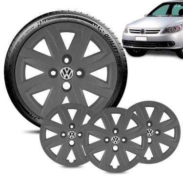 Imagem de Jogo 4 Calota Volkswagen Voyage G5 aro 14 Grafite Fosca