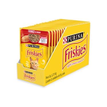 Imagem de Pack Nestlé Purina Friskies Ração Úmida Para Gatos Adultos Frango Ao Molho - Com 15 Sachês 85g
