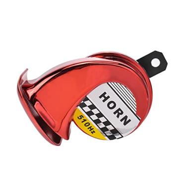 Imagem de Buzina de ar super alta universal 12V DC 130db motocicleta caracol buzina de ar sirene super alta para carro caminhão motocicleta kit buzinas de trem à prova d'água (cor: vermelho)