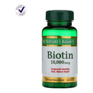 Imagem de Biotin 10000 Mcg Nature's Bounty 120 Softgels Natrol Premium