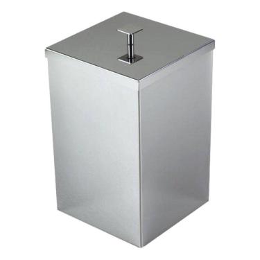 Imagem de Lixeira Quadrada Aço Inox 430 7,8L