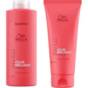 Imagem de Kit Wella Invigo Color Brilliance Shampoo 1l + Condicionador Shampoo e Condicionador