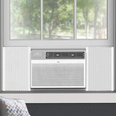 Imagem de Ar condicionado de janela, painel de espuma isolado lateral, isolamento térmico de verão/inverno e calado, vedação de janela de painéis de duas peças, com 4 tiras de pressão 02 (branco)