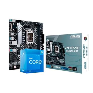 Imagem de Kit Upgrade Intel i5 12400F Placa mãe Asus Prime H610M-E D4