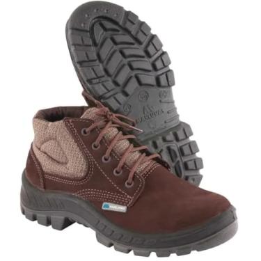 Imagem de Botina Nobuck Café 50B26-CB-BP Marluvas Biqueira Plástica (Marrom Café, 42)