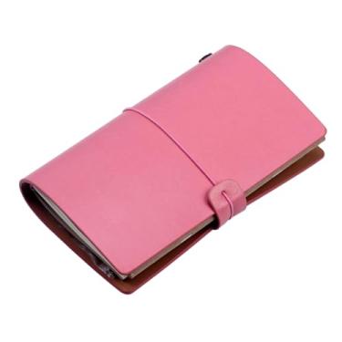 Imagem de Joucien Caderno A6 Negócios Criativo Folha Solta Caderno Retro Mão Ledger-Rosa-20 cm * 12 cm