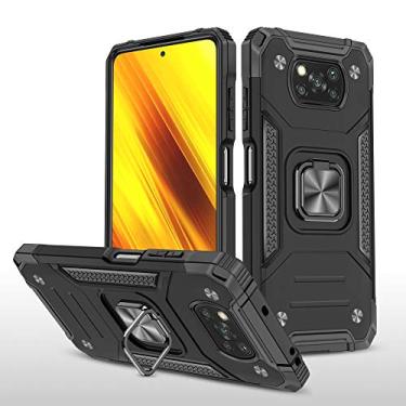 Imagem de Capa Xiaomi Poco X3 NFC/Poco X3Pro Case de Celular Anti Shock protetora Anti-queda Hard PC + TPU Soft dupla proteção Acabamento Case:Preto