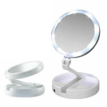 Imagem de Espelho Led De Mesa Com Aumento 10X Dobravel Para Maquiagem - Mirror