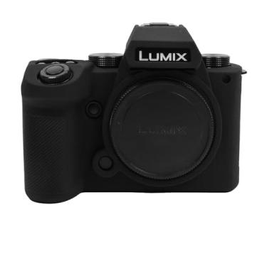 Imagem de MUZIRI KINOKOO Capa de silicone macio para câmera Panasonic Lumix DC-S5 II/Lumix DC-S5 II X, capa protetora para câmera, antiderrapante e antiarranhões, preta