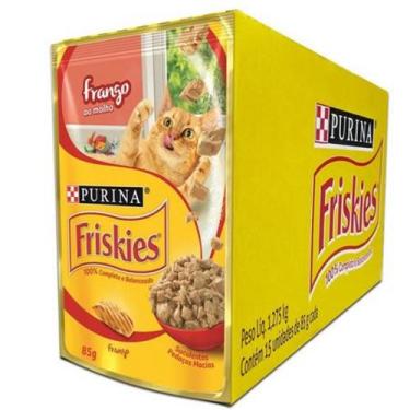 Imagem de Sachê Friskies Frango ao Molho para Gatos Nestlé Purina 85g com 15 uni