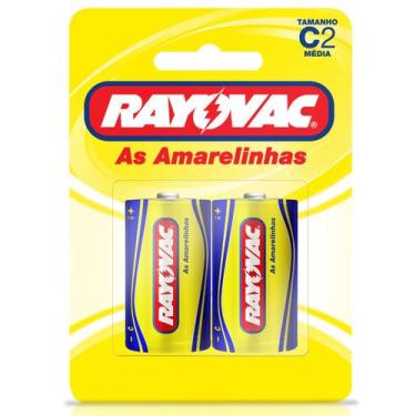 Imagem de Pilha Rayovac Amarelinha Média com 2, 2 unidades