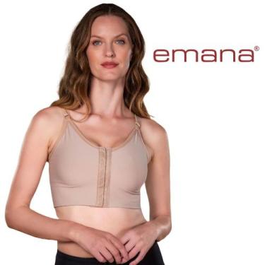 Imagem de Sutiã Pós-cirúrgico Sem Costura Longo Tecido Emana New Form, M, Marrom