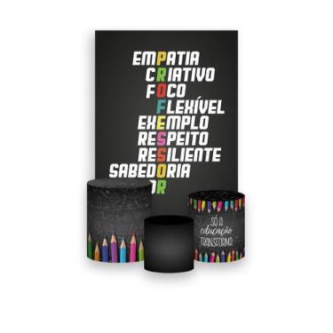Imagem de Painel De Festa Vertical 1,50 x 2,20 + Trio De Capas Cilindro - Dia do