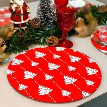Imagem de Capas de Sousplat Supla Natalina Estampada Mesa Posta Natal - Millenia