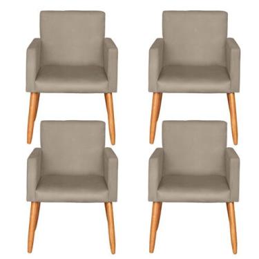 Imagem de Kit 4 Poltronas Decorativa para Recepção Sala de Estar Sala de Espera 