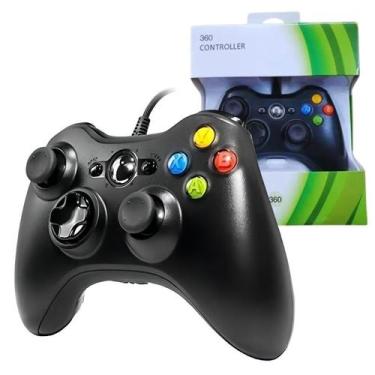 Imagem de Controle Compatível  para Xbox 360 Com Fio Joystick Slim - Altomex/Fei