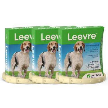 Imagem de Kit 3x Coleira Leevre 63cm Para Cães - Ouro Fino