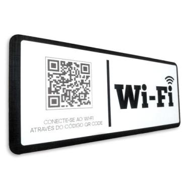 Imagem de Placa Uso de Wi-Fi - QR Code - Design Inovador - Victare