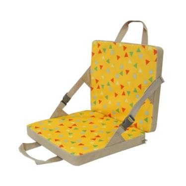 Imagem de Esquirla Assento dobrável para estádio, almofada de acampamento, leve, versátil, cadeira de acampamento, chão, cadeira de praia para academia, estádio, jardim, Amarelo