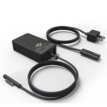Imagem de KABCON Carregador de 127 W para Microsoft Surface Book 3 2 1, Surface Laptop 6 5 Go2 Studio Go 4 3 2 1, Surface Pro 10 9 8 7+ X 7 6 5 4 3, Surface Go 3 2 1, Cabo de 11 Pés e Bolsa de Transporte