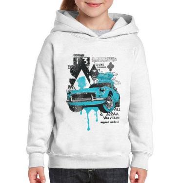 Imagem de Moletom Infantil Vintage Classic Car Painting - Foca na Moda, Branco, 