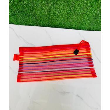 Imagem de Estojo Ou Necessaire Multiuso Com Listras Nylon NS-3775 - Novo Século,