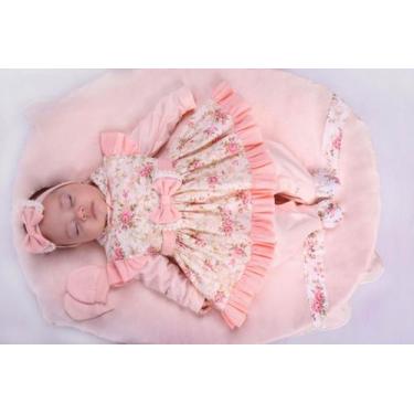 Imagem de Kit Saída De Maternidade Menina COLEÇÃO POMPOM: 05 PEÇAS - LALU ENXOVA