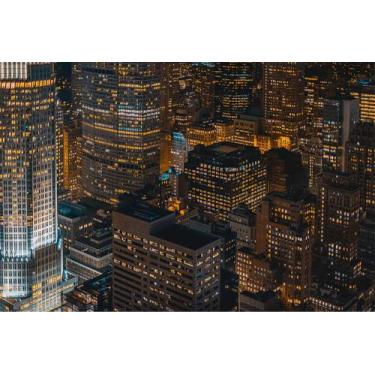Imagem de Painel de Lona Cidade Noite Vista Noturna - Fabrika de Festa, 100x070c