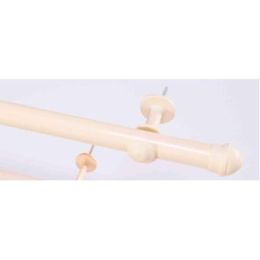 Imagem de Kit Varão Simples 2 Metros 19mm Para Cortina palha - DUCASA ENXOVAIS