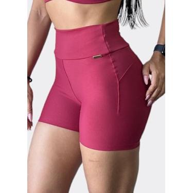 Imagem de Short Academia Fitness Esportivo Feminino Drisheer, Vermelho, P