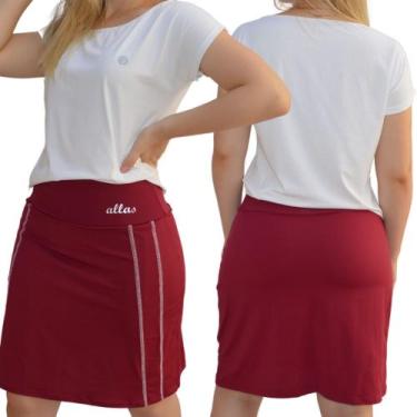 Imagem de Conjunto Short Saia + Blusa Dryfit Moda Fitness Modesta Evangélica Pol