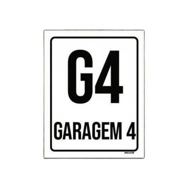 Imagem de Kit 3 Placas Sinalização Ambiente Indicativo G4 Garagem 4