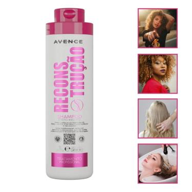 Imagem de Shampoo Reconstrução 1L Liso SOS Cachos Hidratação Profunda Efeito Profissional Salão em Casa Brilho