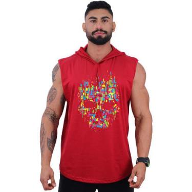 Imagem de Regata Longline com Touca Masculina MXD Conceito Caveira Abstrata, Mas