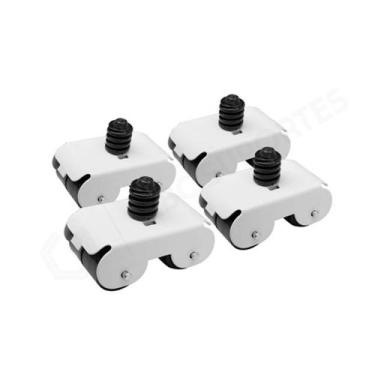 Imagem de Pés Rodízio Clean para Geladeira, Fogão ou Freezer Kit Com 04 Un Branc