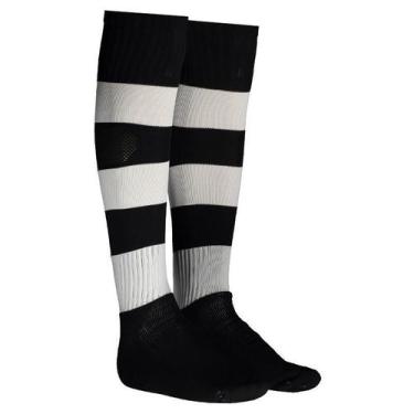Imagem de Meião Kanxa Profissional Listrado Preto e Branco, 39-44