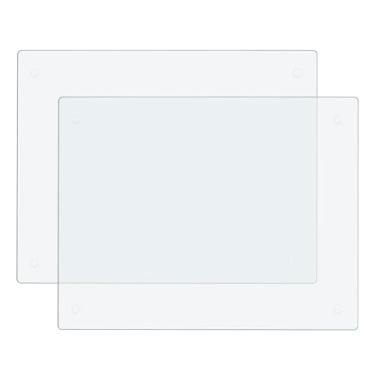 Imagem de Phore Tábua de corte de vidro temperado para cozinha, lavável na lava-louças, tábua de corte transparente para bancada, resistente a arranhões, resistente ao calor, resistente a quebras (40,6 x 30,5