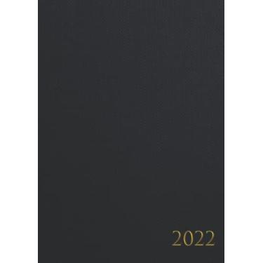 Imagem de 2022: 22 planner, diary A4 week to view, large size, January-December 2022 / Daily Weekly Monthly Planner, Calendar Schedule, Organizer, black