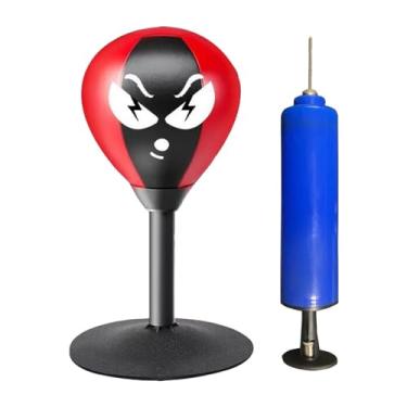 Imagem de menolana Bola de reação de boxe com suporte, base de ventosa profissional, saco de pancadas de mesa, bola de velocidade de boxe para exercícios de treino, MMA, Sem Luvas
