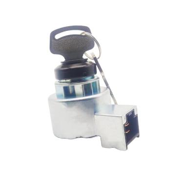 Imagem de Interruptor de ignição com 2 chaves de substituição para trator Kubota 6C040-55452, 6C040-55450 B1700 B2100 B2320 B2400 B2410 B2620 B2630 B2710 B3200 B74410 00 B7 500 B7510 B7610 B7800