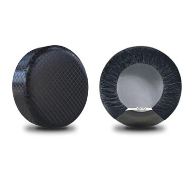 Imagem de AmFor Conjunto de 2 capas de pneu, protetores solares de pneu de filme de alumínio à prova d'água, protetores de pneu à prova de intempéries (preto-2 peças, 68.6 cm-73.7 cm)