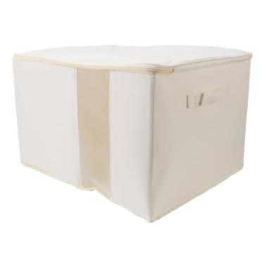 Imagem de Caixas de Armazenamento de Roupas - Organizador de Armário Dobrável de Grande Capacidade Com Janela Transparente para Colchas e Roupas - Recipiente de Armazenamento de Tecido de