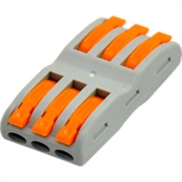 Imagem de Conector Jng Emenda 3Polos-4Mm Ubc-52-03 - 16028 - Kit C/5 Pecas