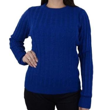Imagem de Blusa Feminina Facinelli By Mooncity Tricot Azul Céu - 65110-Feminino