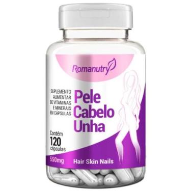 Imagem de Pele Cabelo e Unha 550mg 120 Cáps - Romanutry