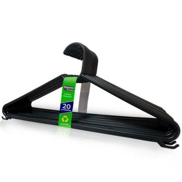 Imagem de Cabide adulto de plástico kit 20 unidades - Plastico Rio Preto, 90 dia