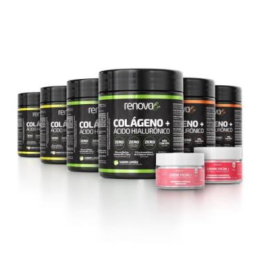 Imagem de 6 Potes Colágeno Verisol + Creme Facial Dia e Noite - Renova Be,  2 Li