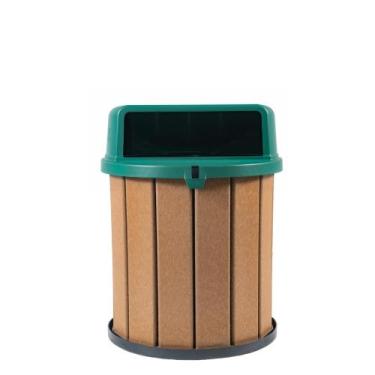 Imagem de Lixeira Madeira Plástica 62 Litros - MBS, Verde